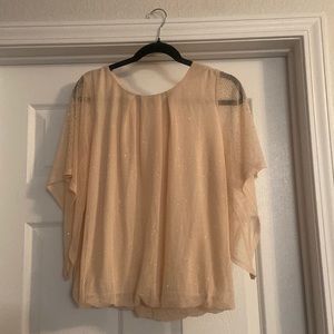 Cream sparkling blouse.